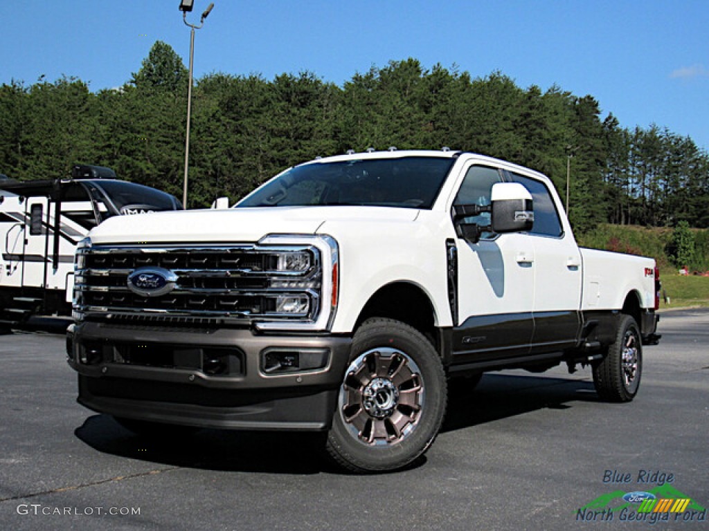 Star White Metallic Tri-Coat 2023 Ford F350 Super Duty King Ranch Crew Cab 4x4 Exterior Photo #146591813