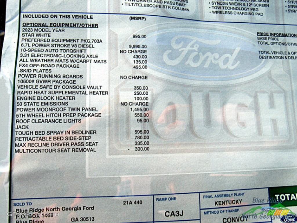 2023 Ford F250 Super Duty Platinum Crew Cab 4x4 Window Sticker Photos