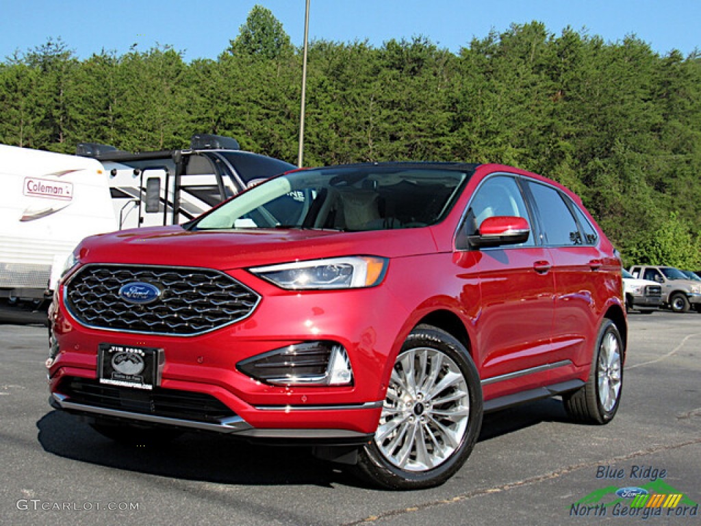 Rapid Red Metallic 2024 Ford Edge Titanium AWD Exterior Photo #146592191