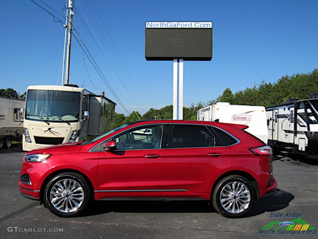 Rapid Red Metallic 2024 Ford Edge Titanium AWD Exterior Photo #146592200
