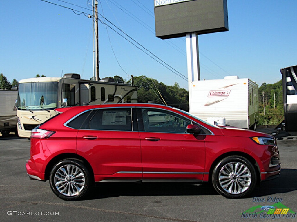 2024 Edge Titanium AWD - Rapid Red Metallic / Medium Soft Ceramic photo #7