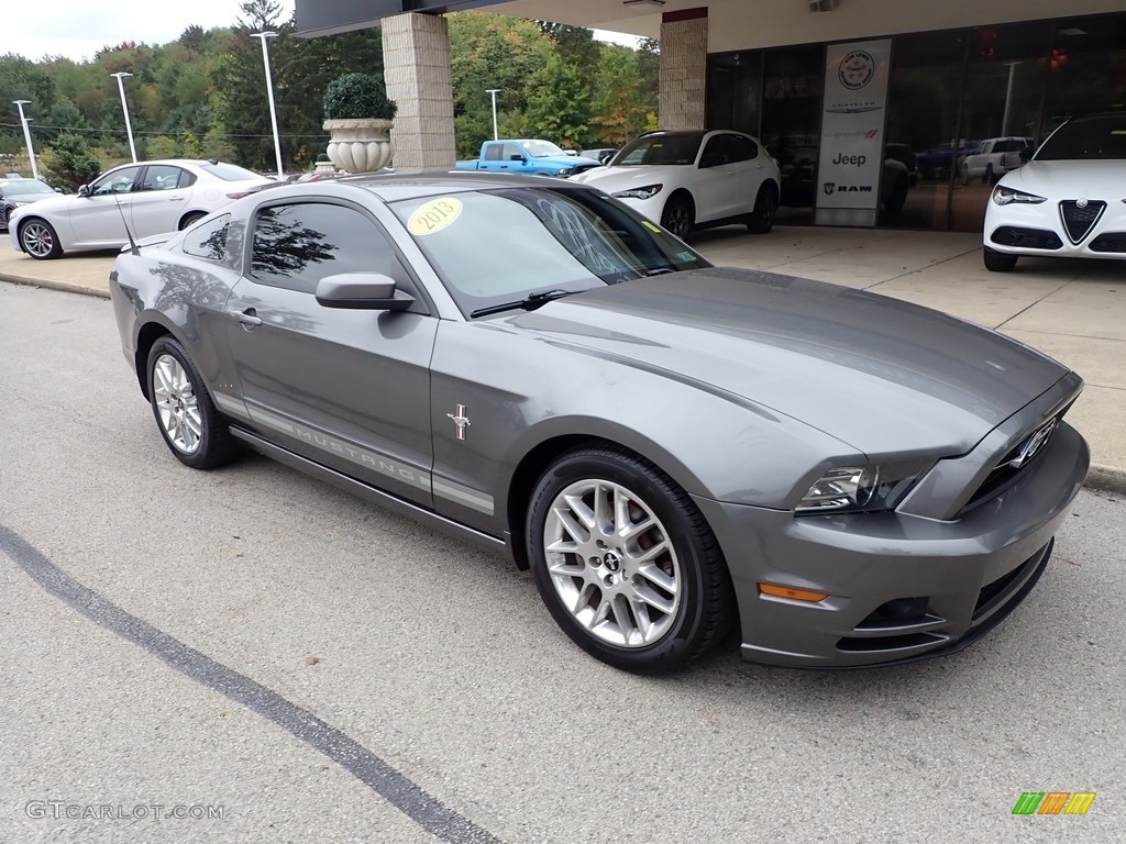 2013 Mustang V6 Premium Coupe - Sterling Gray Metallic / Charcoal Black photo #2