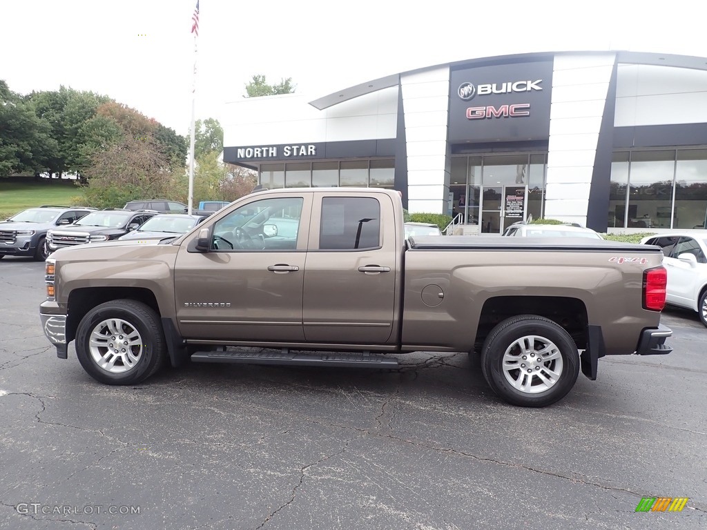 2015 Silverado 1500 LT Double Cab 4x4 - Brownstone Metallic / Jet Black photo #2