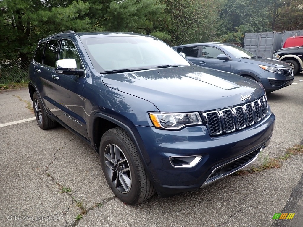 2020 Grand Cherokee Limited 4x4 - Slate Blue Pearl / Light Frost Beige/Black photo #5