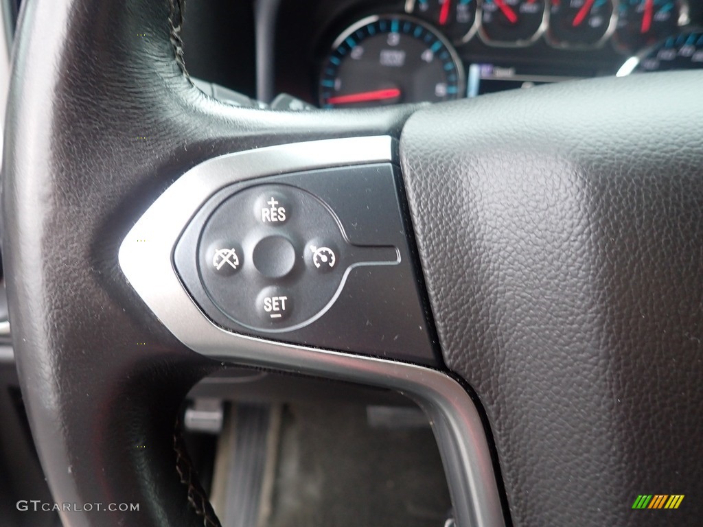 2015 Chevrolet Silverado 1500 LT Double Cab 4x4 Jet Black Steering Wheel Photo #146594257