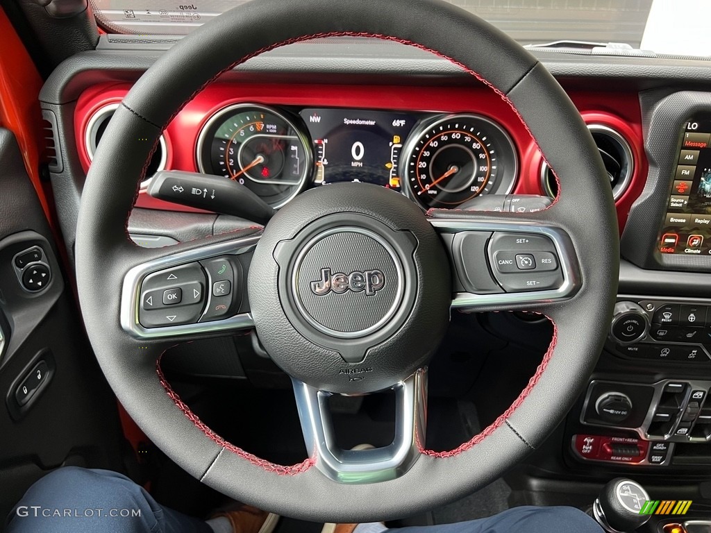 2023 Jeep Gladiator Rubicon 4x4 Black Steering Wheel Photo #146594329