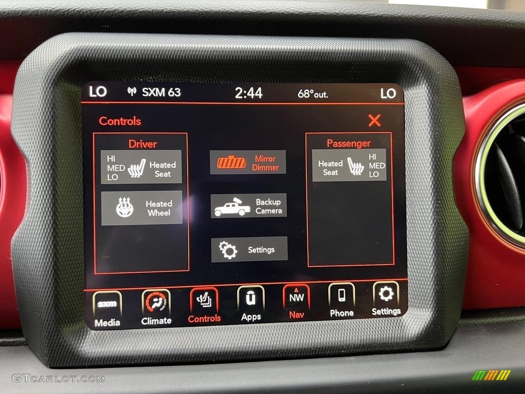 2023 Jeep Gladiator Rubicon 4x4 Controls Photo #146594447