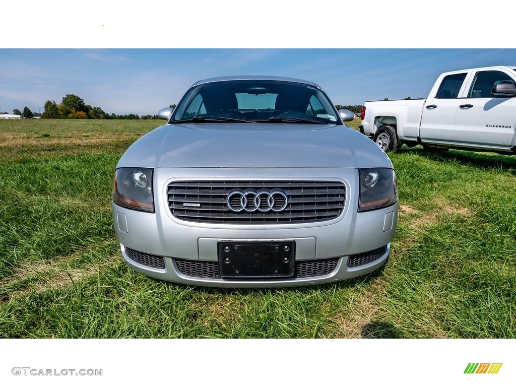 2002 TT 1.8T quattro Coupe - Lake Silver Metallic / Ebony photo #9