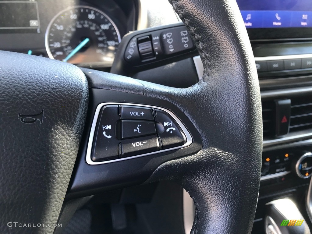 2020 Ford EcoSport SE Ebony Black Steering Wheel Photo #146595800
