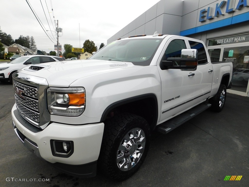 2018 Sierra 2500HD Denali Crew Cab 4x4 - White Frost Tricoat / Cocoa/­Dune photo #2