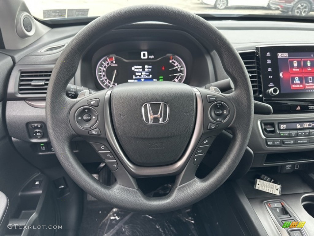 2023 Honda Ridgeline Sport AWD Black Steering Wheel Photo #146596174