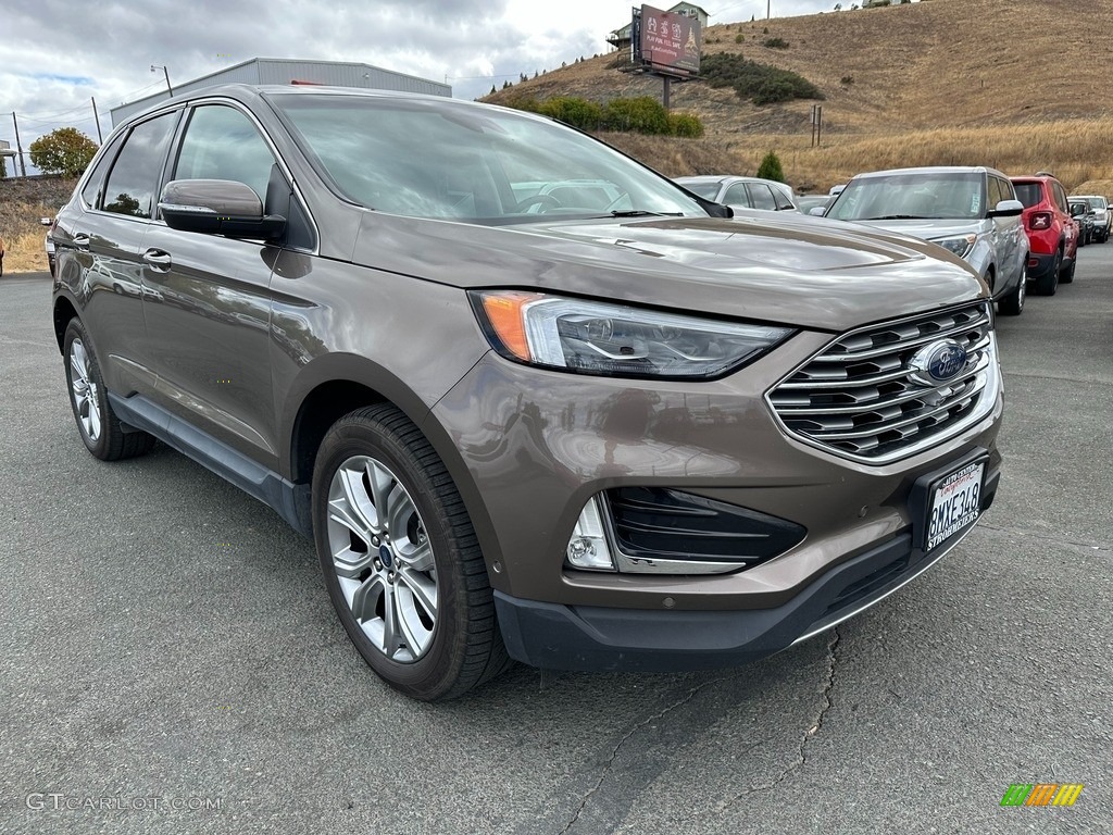 2019 Edge Titanium AWD - Stone Gray / Ebony photo #1