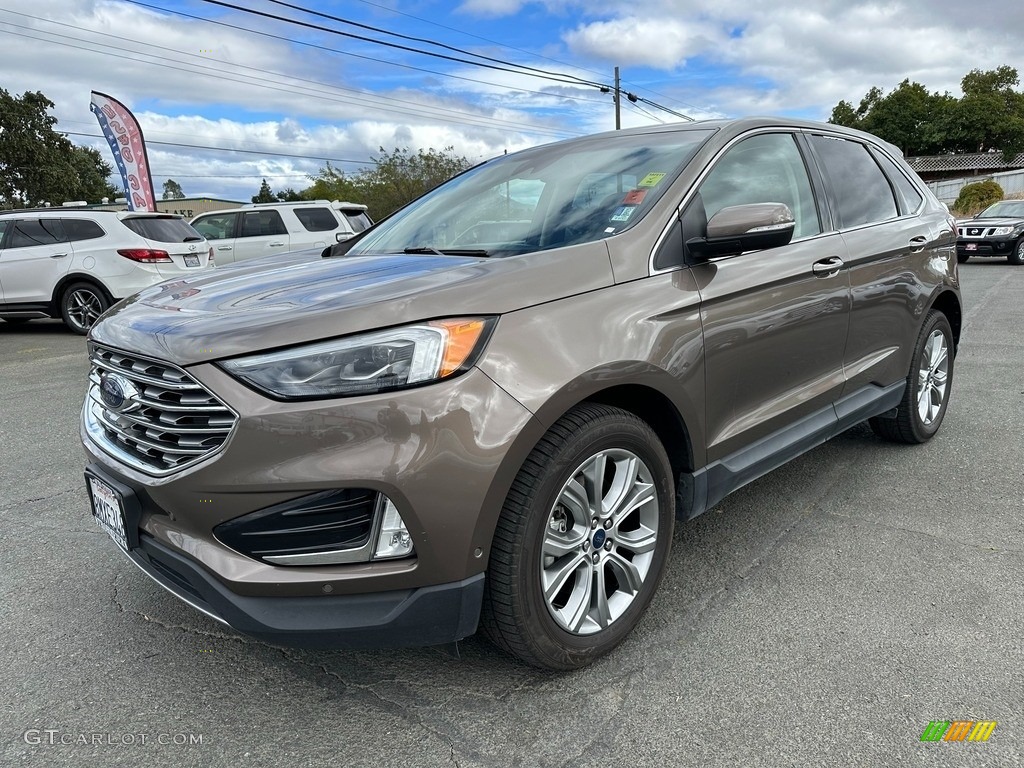 Stone Gray 2019 Ford Edge Titanium AWD Exterior Photo #146596366