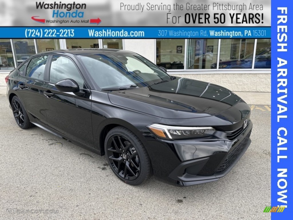 2024 Civic Sport Sedan - Crystal Black Pearl / Black photo #1