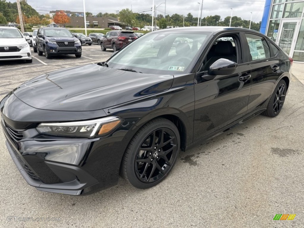 2024 Civic Sport Sedan - Crystal Black Pearl / Black photo #7