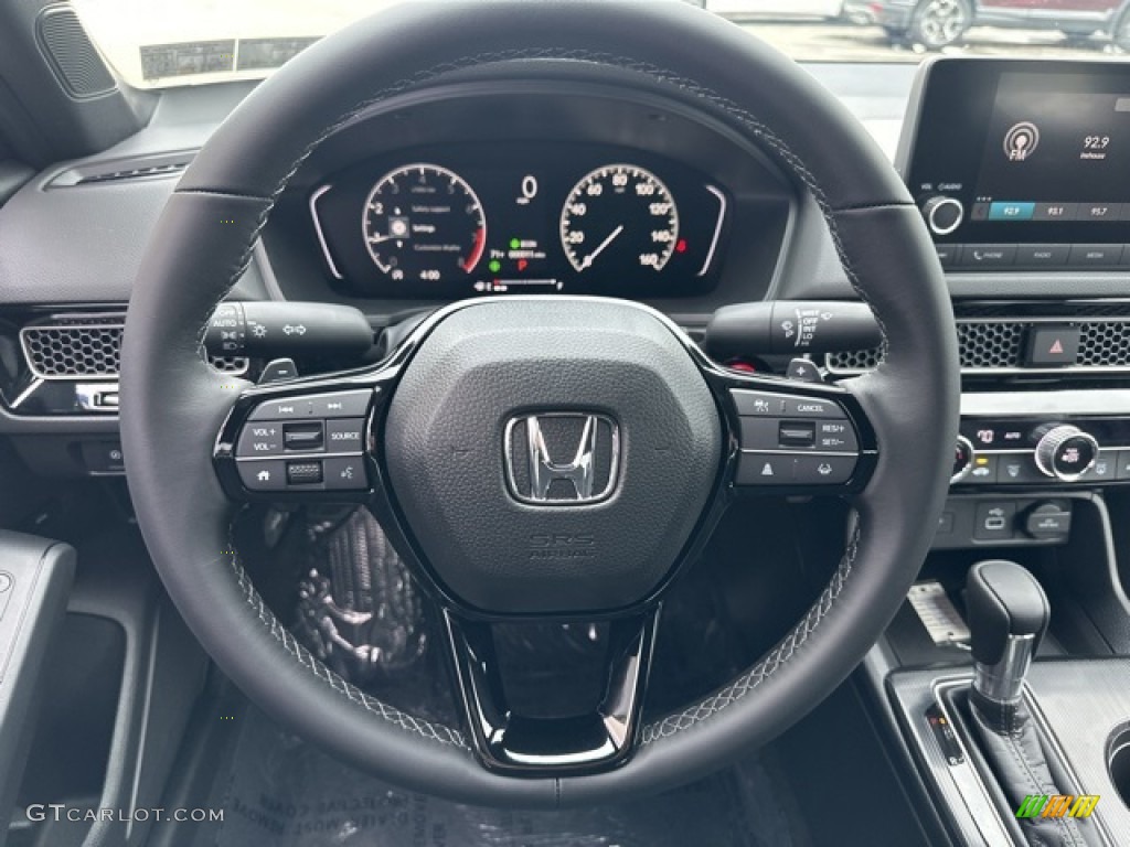 2024 Honda Civic Sport Sedan Black Steering Wheel Photo #146596810