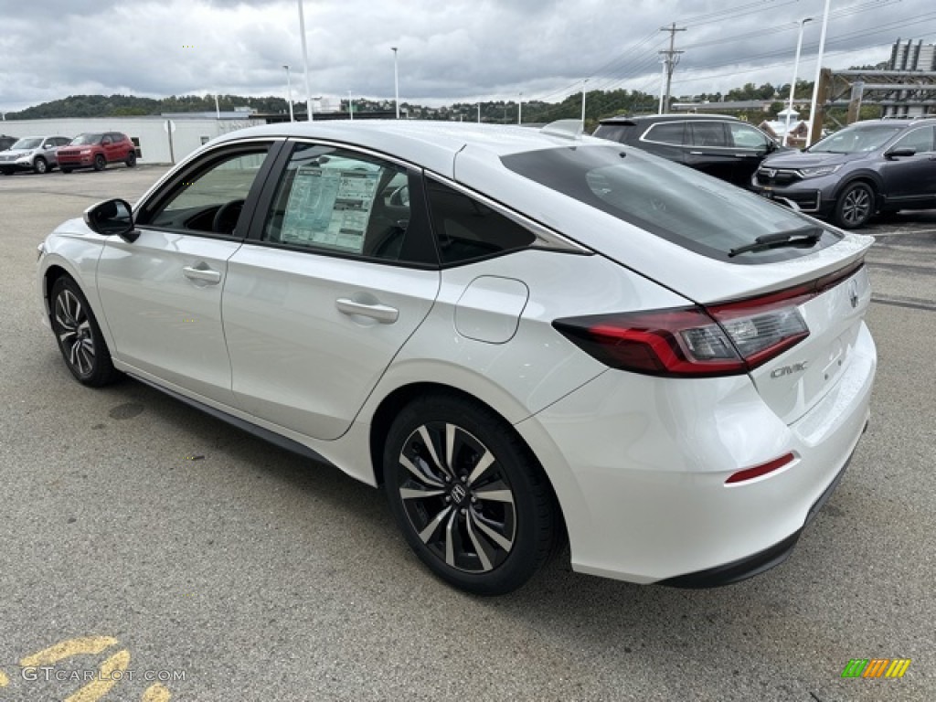Platinum White Pearl 2024 Honda Civic EX-L Hatchback Exterior Photo #146596898