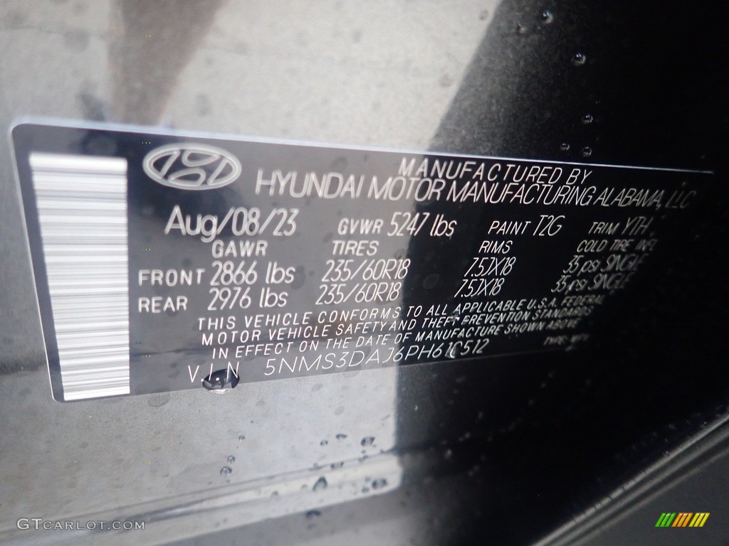2023 Santa Fe SEL AWD - Portofino Gray / Gray photo #18