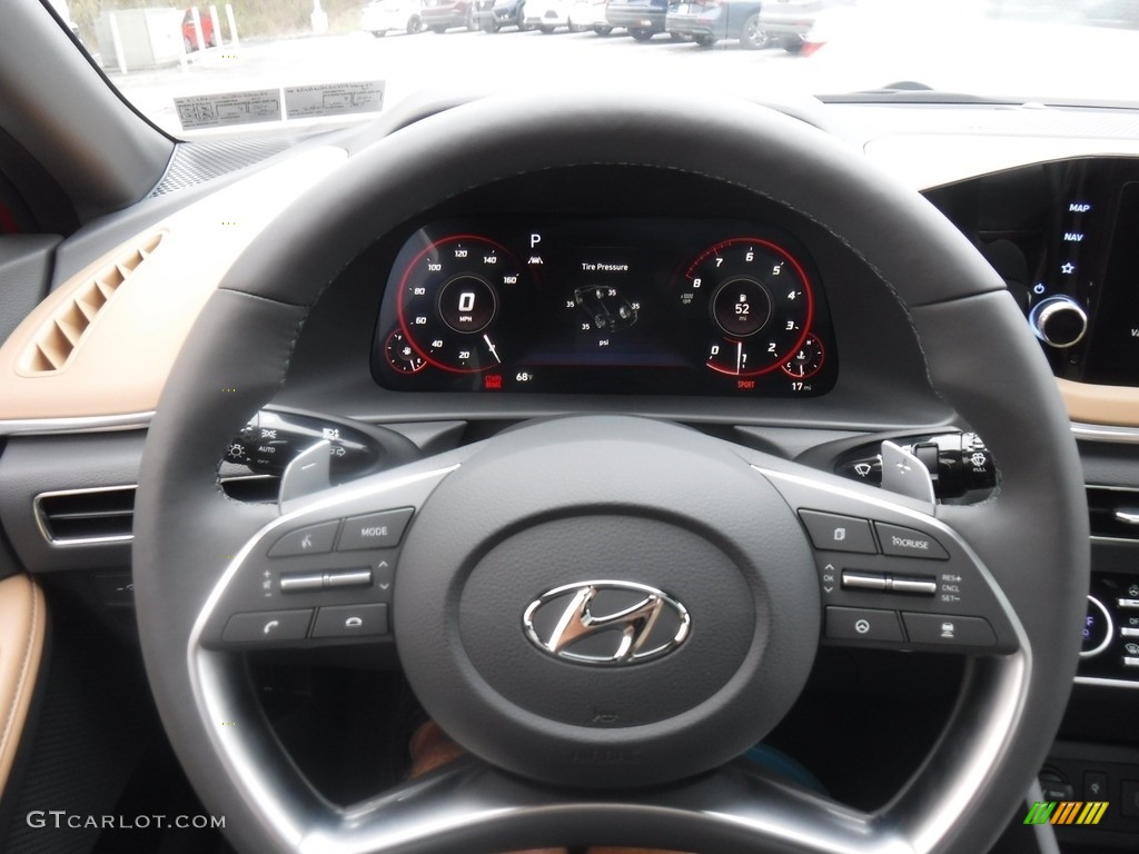 2023 Hyundai Sonata Limited Dark Gray/Camel Steering Wheel Photo #146597952