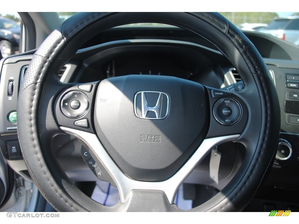 2014 Civic LX Sedan - Alabaster Silver Metallic / Black photo #11