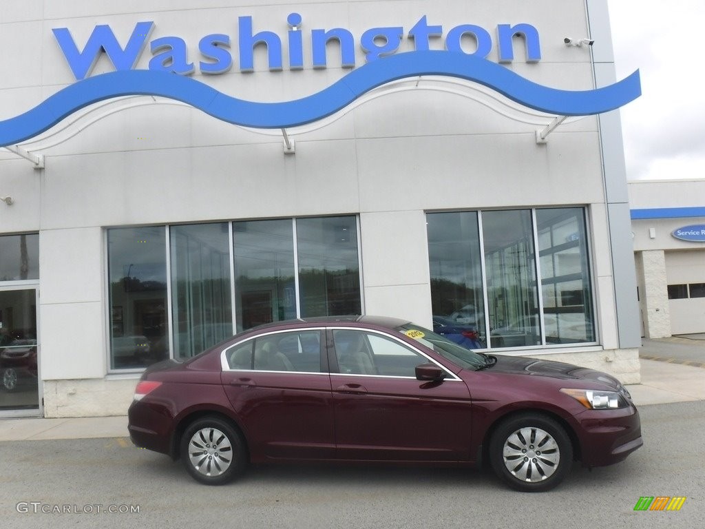 2012 Accord LX Sedan - Basque Red Pearl II / Ivory photo #2