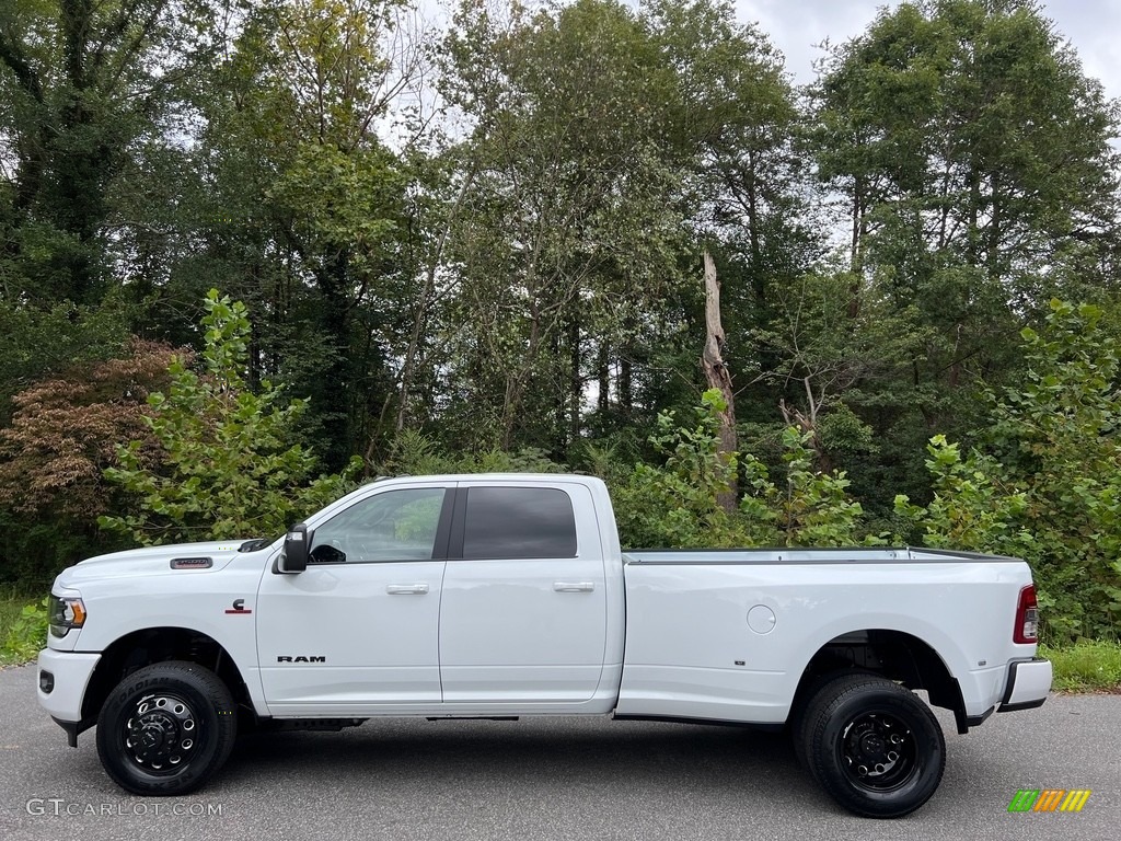 Bright White 2024 Ram 3500 Big Horn Night Edition Crew Cab 4x4 Exterior Photo #146598842
