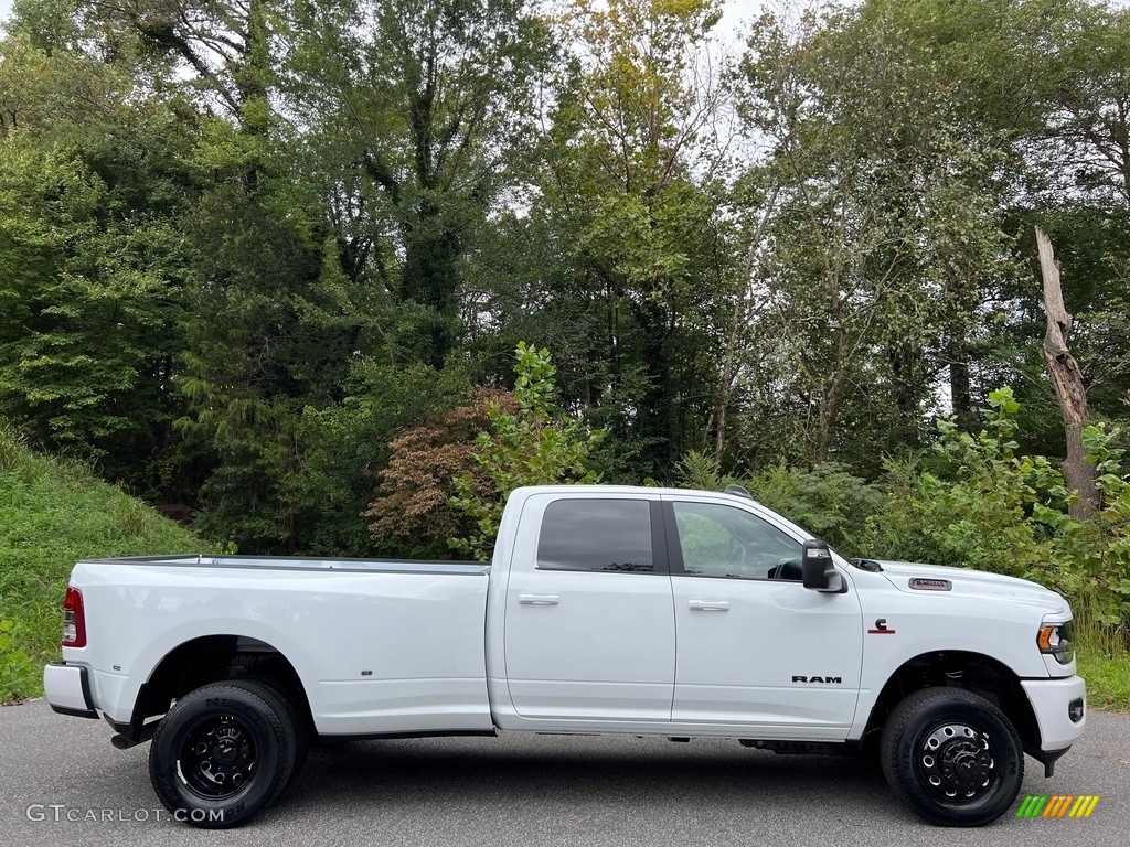 Bright White 2024 Ram 3500 Big Horn Night Edition Crew Cab 4x4 Exterior Photo #146598914