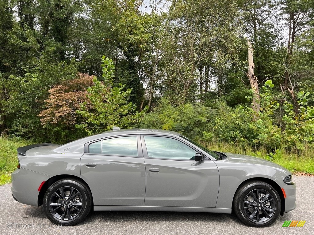 Destroyer Gray 2023 Dodge Charger SXT AWD Blacktop Exterior Photo #146599546