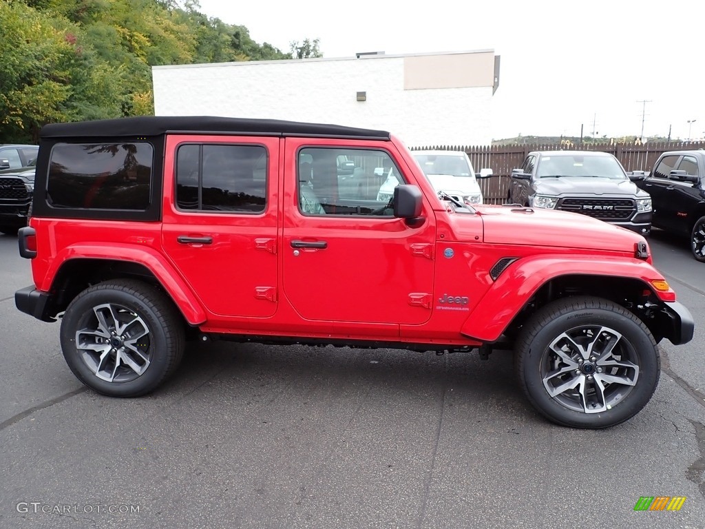 Firecracker Red 2024 Jeep Wrangler 4-Door Sport S 4xe Hybrid Exterior Photo #146599716