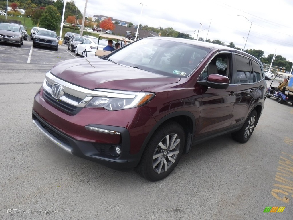 2021 Pilot EX-L AWD - Deep Scarlet Pearl / Beige photo #13