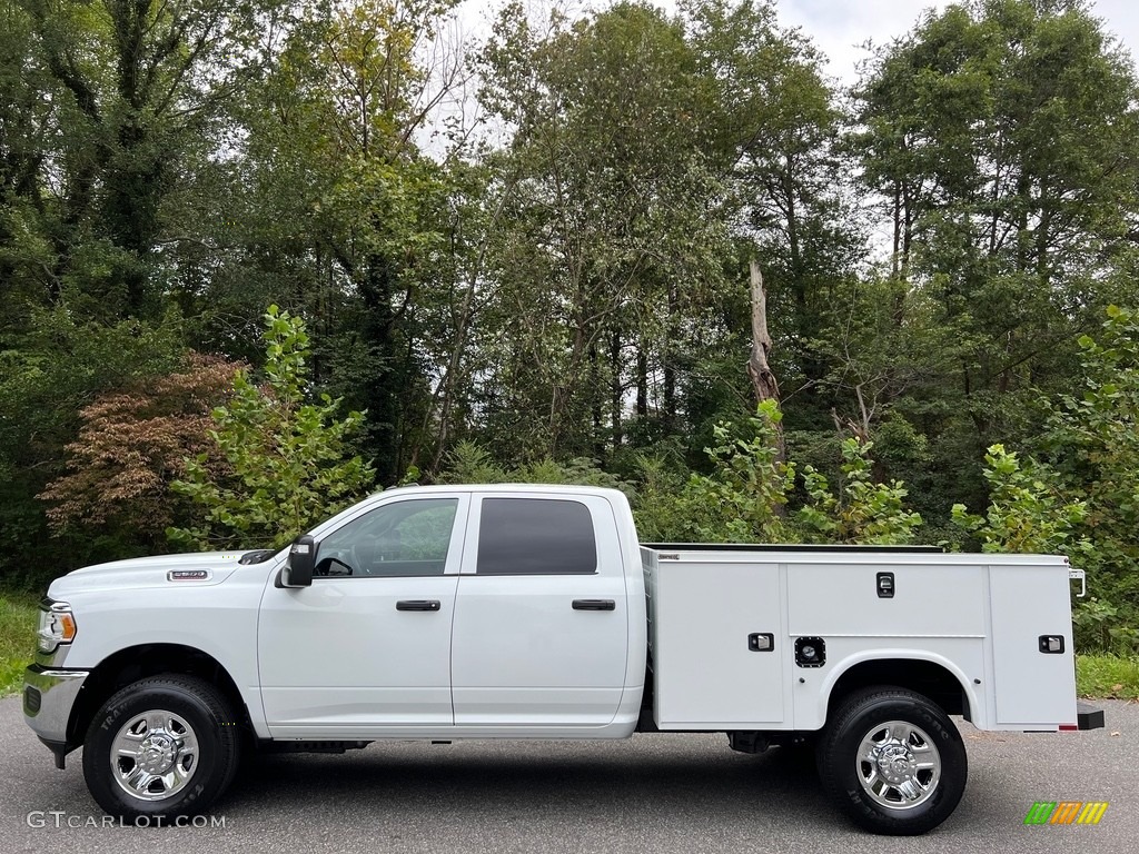 2023 2500 Tradesman Crew Cab 4x4 Chassis - Bright White / Diesel Gray/Black photo #1