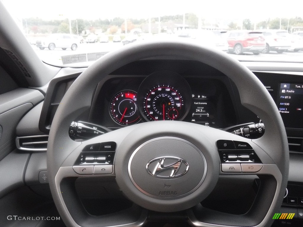 2023 Hyundai Elantra SEL Medium Gray Steering Wheel Photo #146600056