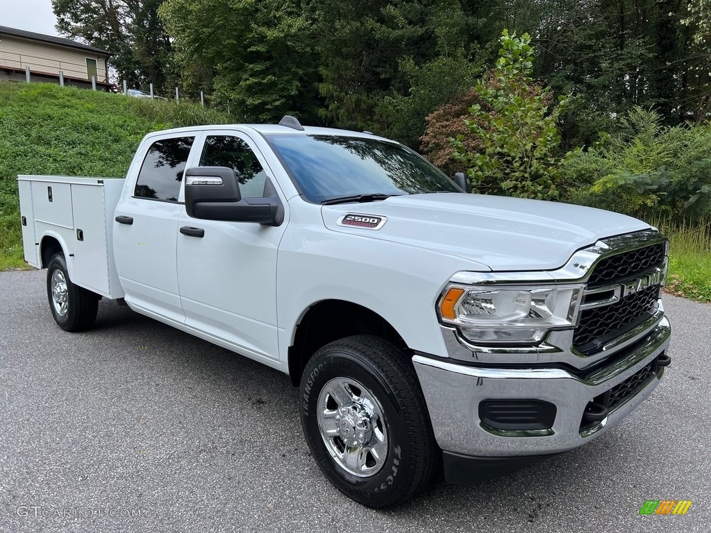 2023 2500 Tradesman Crew Cab 4x4 Chassis - Bright White / Diesel Gray/Black photo #4