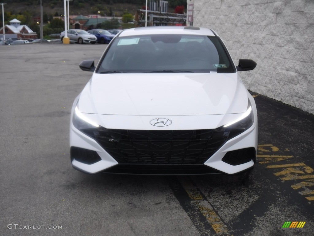 2023 Elantra N-Line - Lunar White / Black photo #6