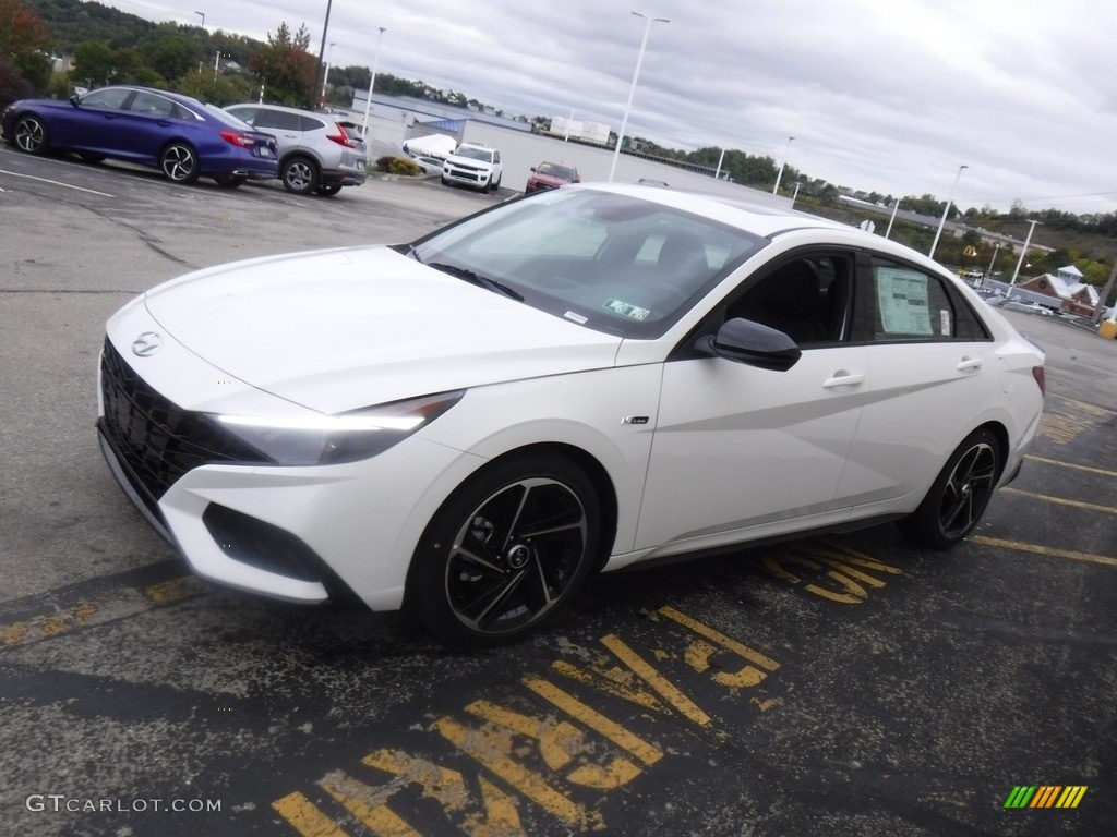 2023 Elantra N-Line - Lunar White / Black photo #7