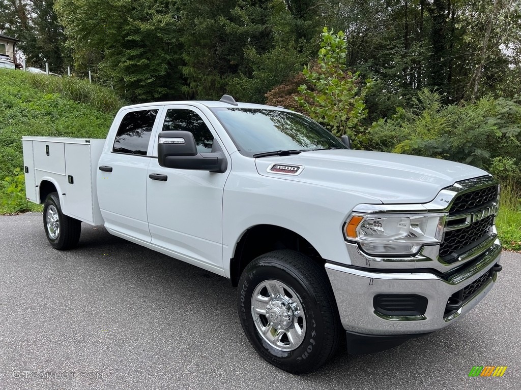 2023 3500 Tradesman Crew Cab 4x4 Chassis - Bright White / Diesel Gray/Black photo #4