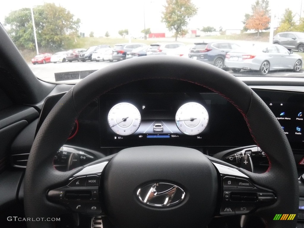 2023 Elantra N-Line - Lunar White / Black photo #25