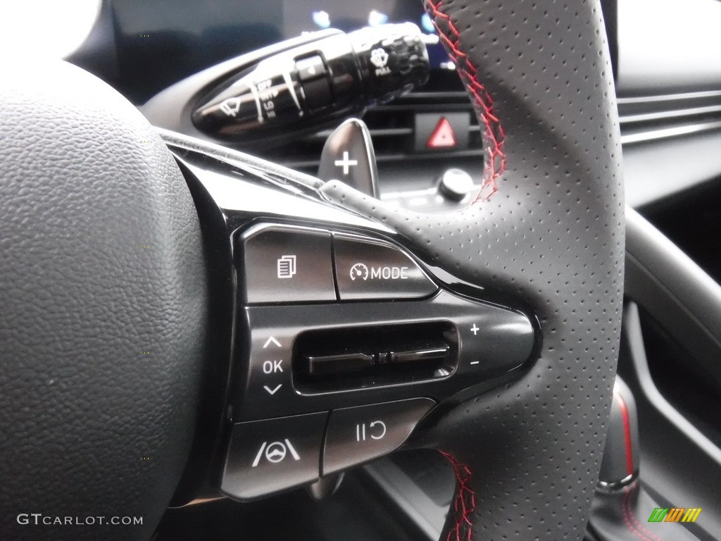 2023 Hyundai Elantra N-Line Black Steering Wheel Photo #146600698