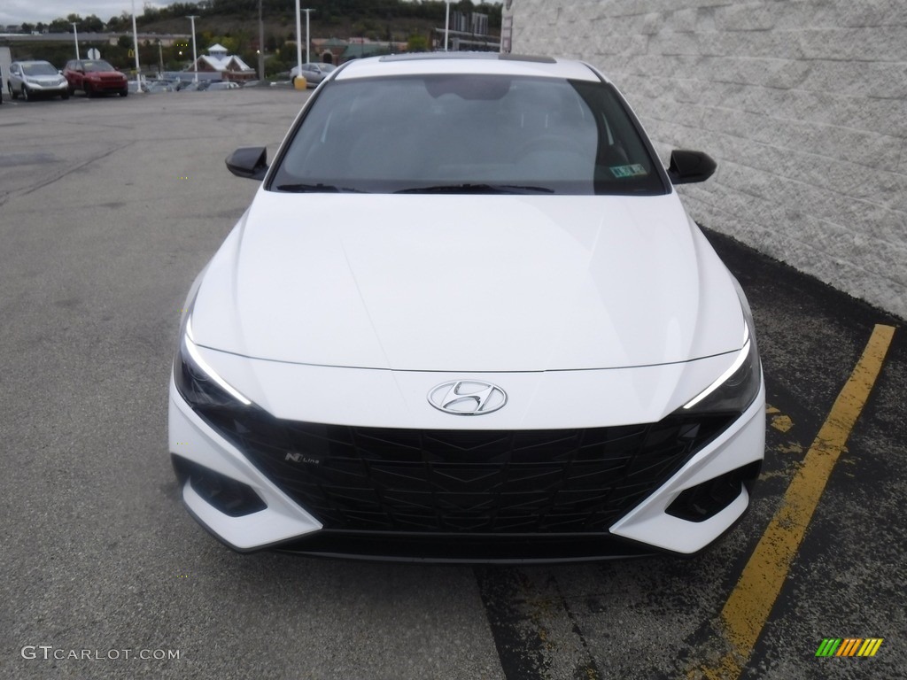 2023 Elantra N-Line - Lunar White / Black photo #6