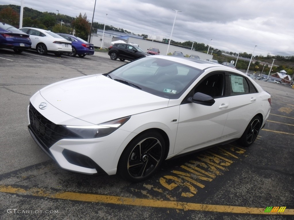 2023 Elantra N-Line - Lunar White / Black photo #7