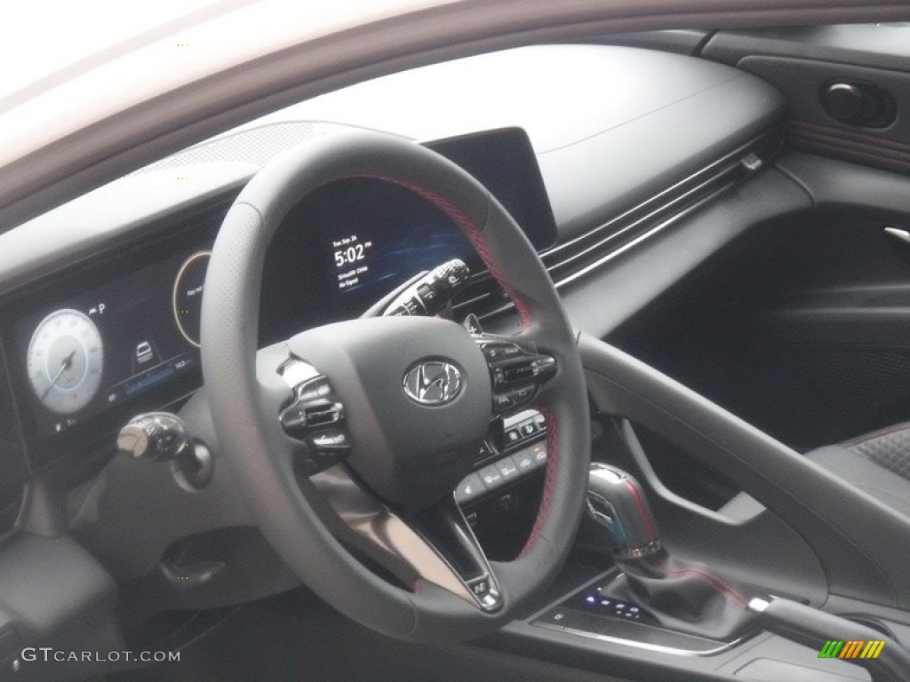 2023 Elantra N-Line - Lunar White / Black photo #11