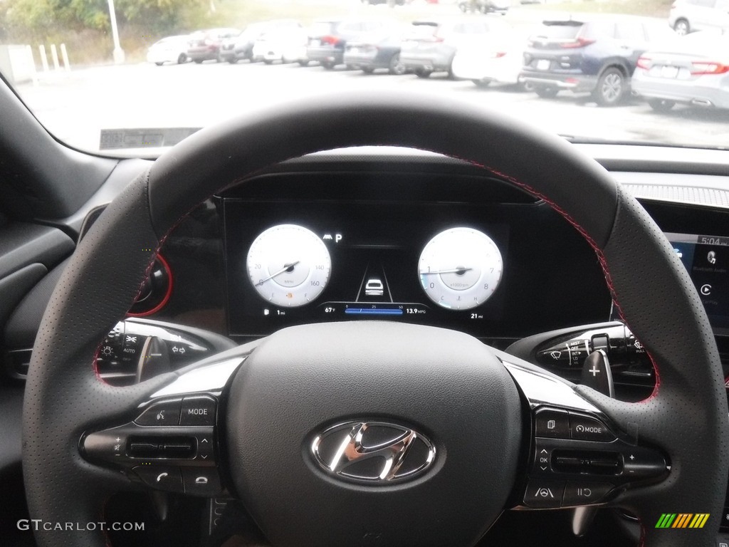 2023 Elantra N-Line - Lunar White / Black photo #24