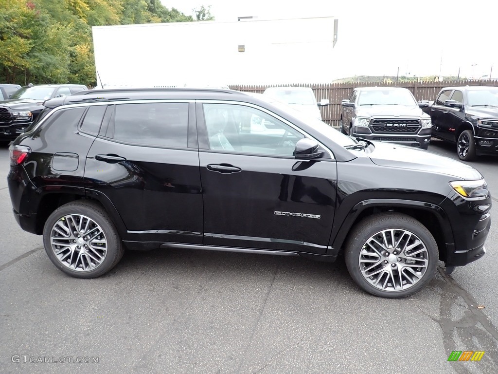 Diamond Black Crystal Pearl 2023 Jeep Compass Limited 4x4 Exterior Photo #146601416