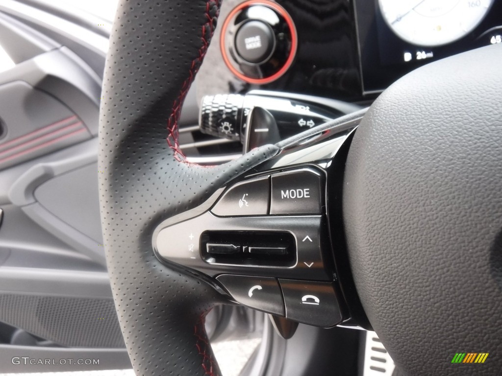 2023 Hyundai Elantra N-Line Black Steering Wheel Photo #146601607