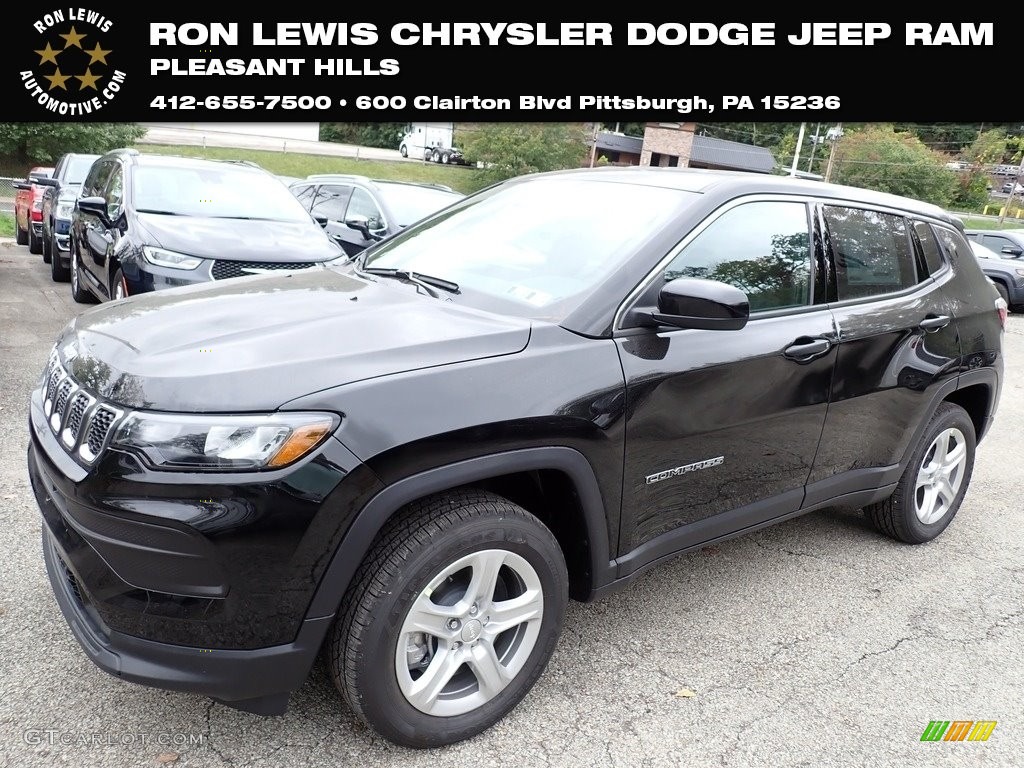 2023 Compass Sport 4x4 - Diamond Black Crystal Pearl / Black photo #1