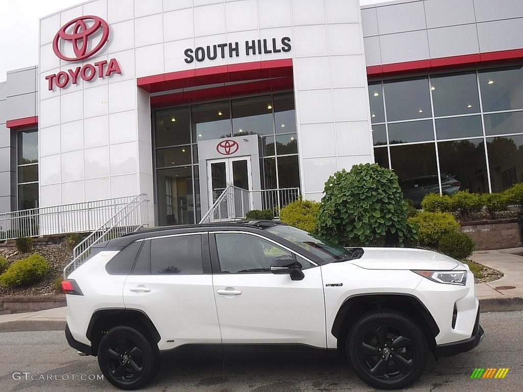 2021 RAV4 XSE AWD Hybrid - Blizzard White Pearl / Black photo #2
