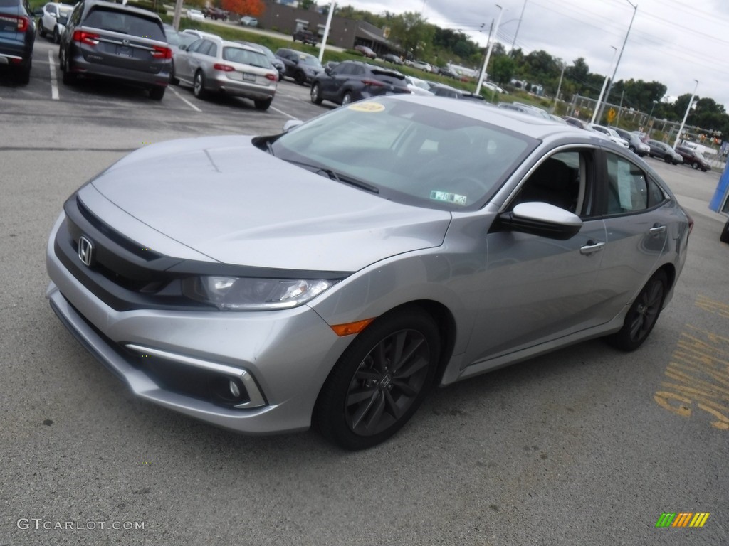 2020 Civic EX-L Sedan - Lunar Silver Metallic / Black photo #13