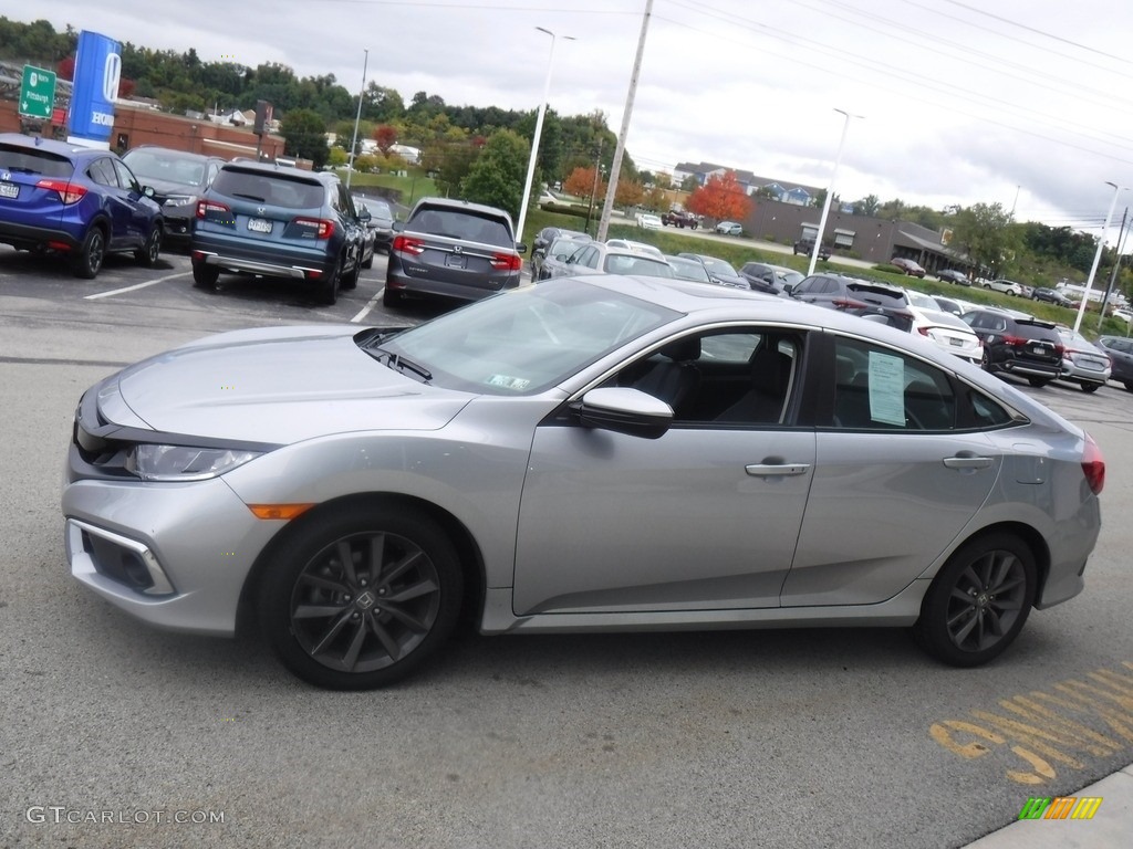 2020 Civic EX-L Sedan - Lunar Silver Metallic / Black photo #14