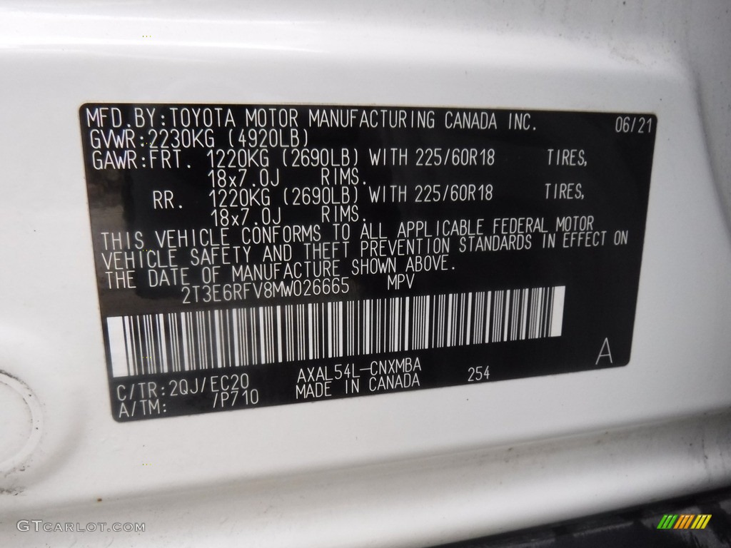 2021 RAV4 XSE AWD Hybrid - Blizzard White Pearl / Black photo #39