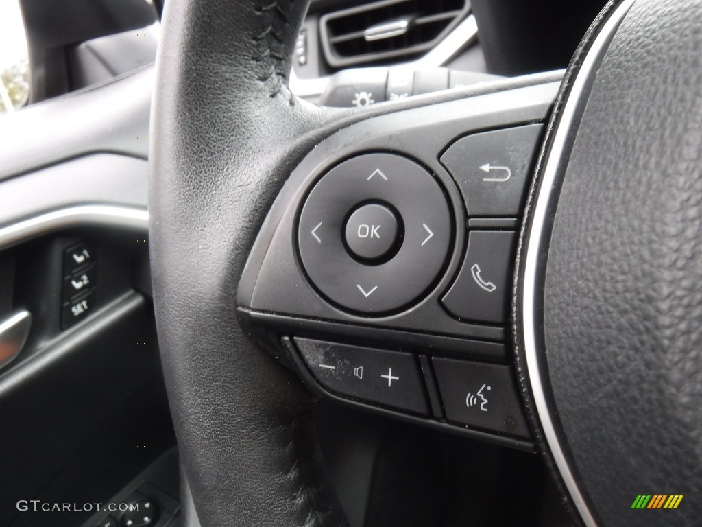 2021 Toyota RAV4 XLE AWD Hybrid Black Steering Wheel Photo #146603172